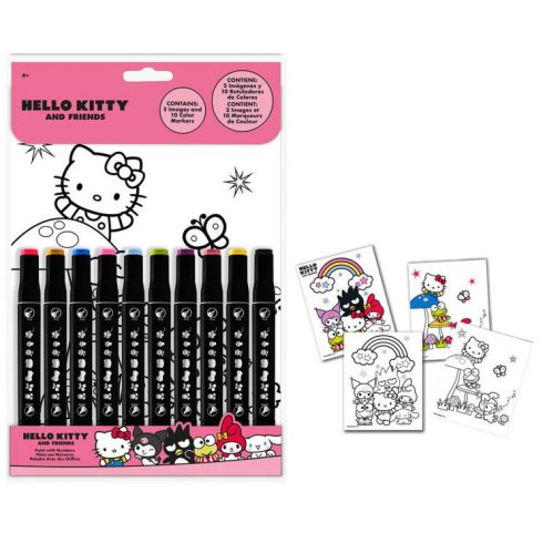 Hello Kitty Friends számos színező