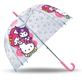 Hello Kitty Friends Kinder-Regenschirm, transparent, Ø70 cm