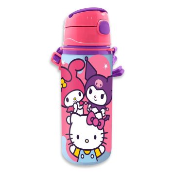 Hello Kitty Friends alumínium kulacs akasztóval 600 ml