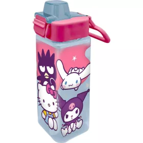   Hello Kitty Friends quadratische Plastikstrohhalmflasche 500 ml