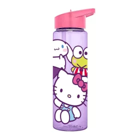 Plastová fľaša so slamkou Hello Kitty Friends 600 ml