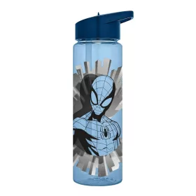 Spiderman blaue Plastikstrohhalmflasche 600 ml