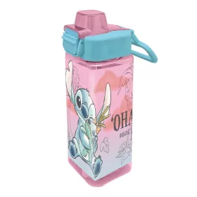  Disney Lilo a Stitch, Hviezdny psík Cheeky štvorcová plastová fľaša so slamkou 500 ml