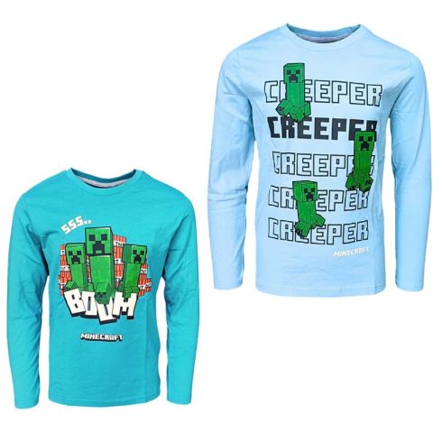 Minecraft Creeper gyerek hosszú ujjú póló, felső 6-12 év