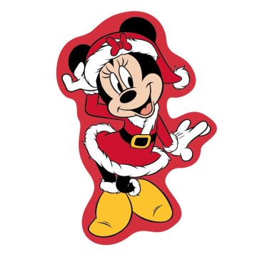   Disney Minnie Jolly karácsonyi 3D formapárna, díszpárna 35 cm Velúr