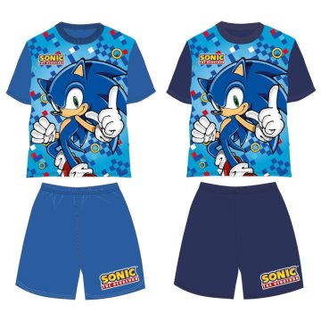 Sonic a sündisznó gyerek rövid pizsama 3-8 év