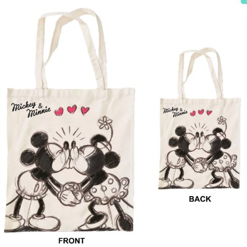 Disney Minnie Mickey Kiss vászontáska, bevásárlótáska 44 cm