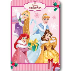   Disney Prinzessinnen Weihnachts-Fleecedecke mit Feenmotiv, 100 x 140 cm
