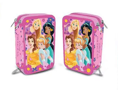 Plyšový držiak na perá s rozprávkovými motívmi Disney princezien, 3-poschodový