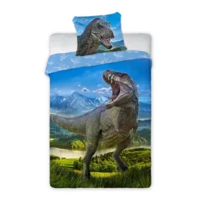   Bettbezug mit Dinosaurier-T-Rex-Motiv, 140×200 cm, 70×90 cm