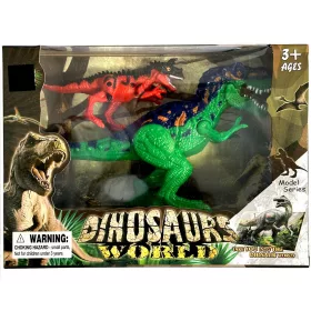 Dinosaurier-Geier-Figurenset aus Kunststoff, 2er-Set in Box