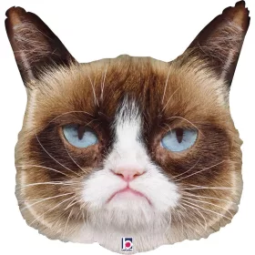Grumpy Cat Face fólia lufi 61 cm