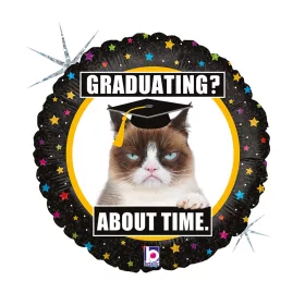 Grumpy Cat Gradution Holo fólia lufi 46 cm