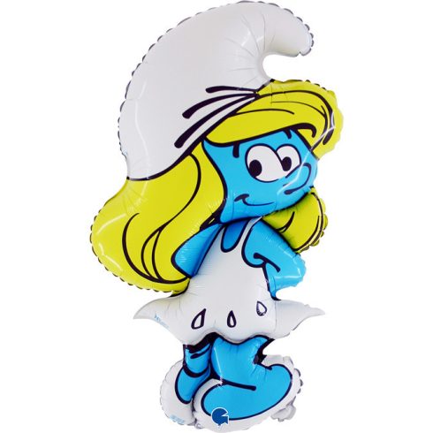 Hupikék törpikék Smurfette fólia lufi 81 cm