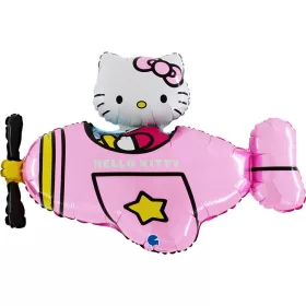 Fóliový balón Hello Kitty Lietadlo Ružový 76 cm