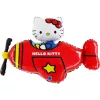Fóliový balón Hello Kitty Lietadlo Červený 76 cm