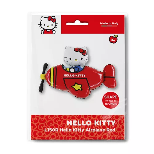 Fóliový balón Hello Kitty Lietadlo Červený 76 cm