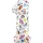 Fóliový balón číslo 1 s motívom Bluey Friends, 66 cm
