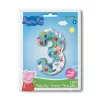 Peppa malac Blue 3-as szám fólia lufi 66 cm