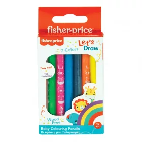 Fisher-Price Detské farebné ceruzky Let's Draw, 7 ks
