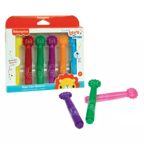   Fisher-Price Let's Draw abwaschbare Filzstifte, 6 Stück