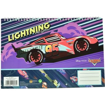 Disney Verdák Lightning A/4 spirál vázlatfüzet, 30 lapos