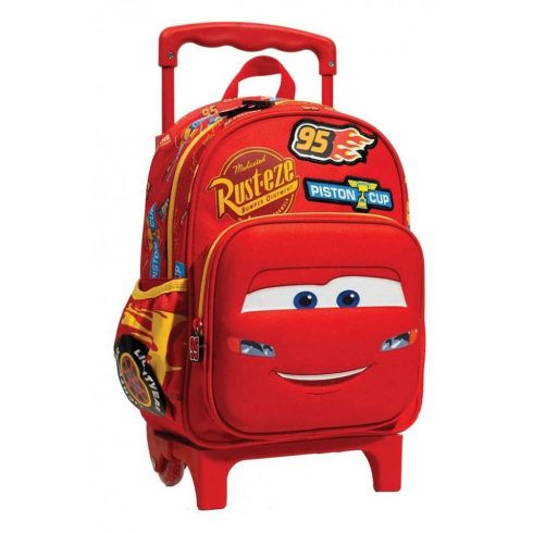 Disney Verdák Piston Cup gurulós ovis hátizsák, táska 30 cm