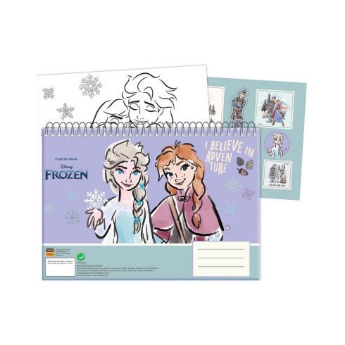 Disney Jégvarázs Adventure A/4 spirál vázlatfüzet 40 lapos matricával