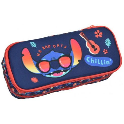 Disney Lilo és Stitch, A csillagkutya Chillin' 2 rekeszes tolltartó 23,5 cm