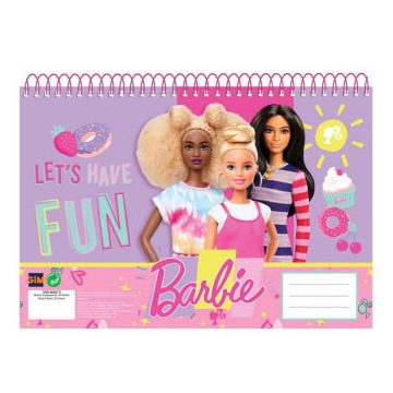 Barbie Happy Thoughts A/4 spirál vázlatfüzet, 30 lapos