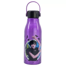  Wednesday Nevermore Flexi Aluminiumflasche mit Schraubverschluss und Aufhänger, 760 ml
