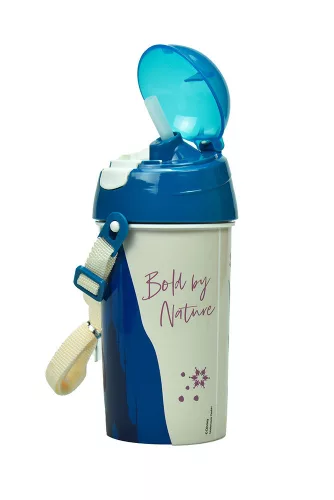 Disney Ľadové kráľovstvo Spolu We Lead plastová fľaša so slamkou a vešiakom 500 ml