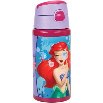   Disney Hercegnők Ariel Fairytale alumínium szívószálas kulacs akasztóval 500 ml
