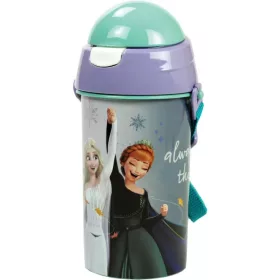   Disney Ľadové kráľovstvo Idylická plastová fľaša so slamkou a vešiakom 500 ml