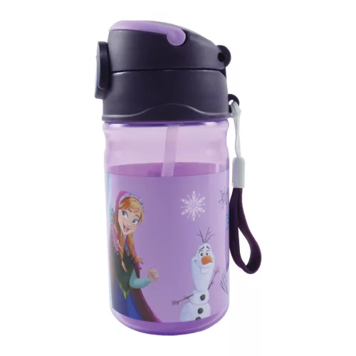 Fľaša na pitie Disney Frozen Modern Magic so slamkou a vešiakom, 350 ml