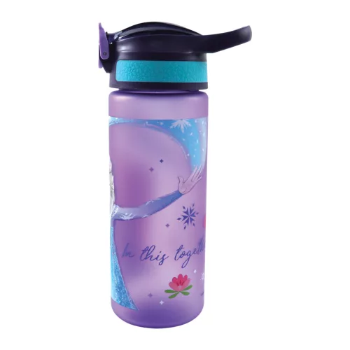 Plastová fľaša na pitie Disney Frozen Modern Magic s matnou slamkou, 600 ml