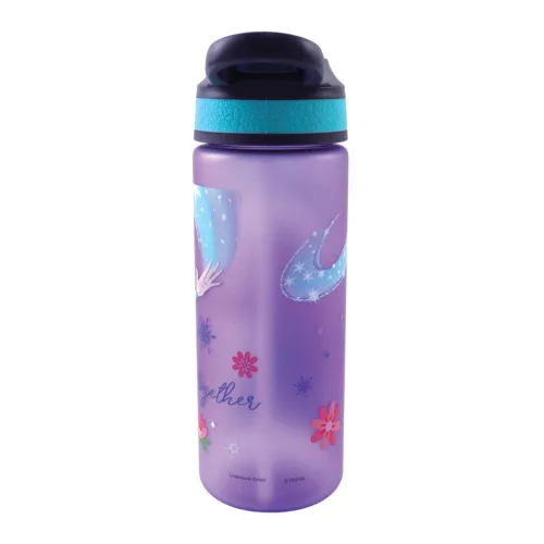 Plastová fľaša na pitie Disney Frozen Modern Magic s matnou slamkou, 600 ml