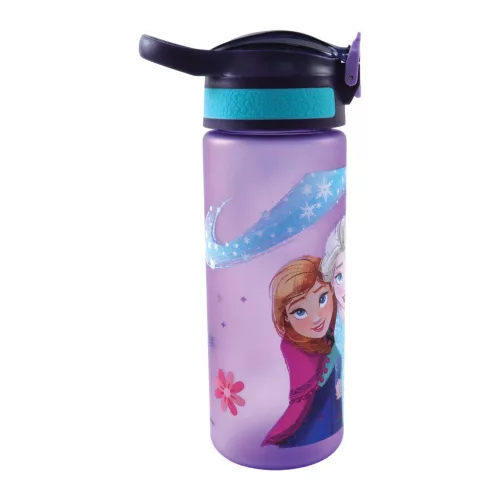 Plastová fľaša na pitie Disney Frozen Modern Magic s matnou slamkou, 600 ml