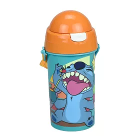   Disney Lilo a Stitch, Hviezdny psík, plastová fľaša so slamkou a vešiakom 500 ml