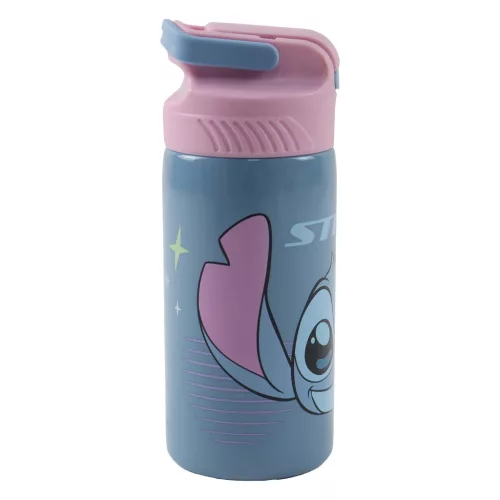 Disney Lilo a Stitch, hviezdny psík Votrelec 626 hliníková fľaša so slamkou a vešiakom 500 ml