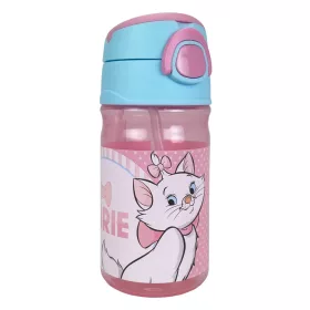   Plastová fľaša na pitie Disney Marie Dots so slamkou a vešiakom, 350 ml