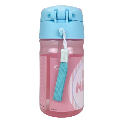 Plastová fľaša na pitie Disney Marie Dots so slamkou a vešiakom, 350 ml