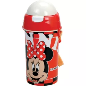   Plastová fľaša so slamkou Disney Minnie Bloom s vešiakom 500 ml