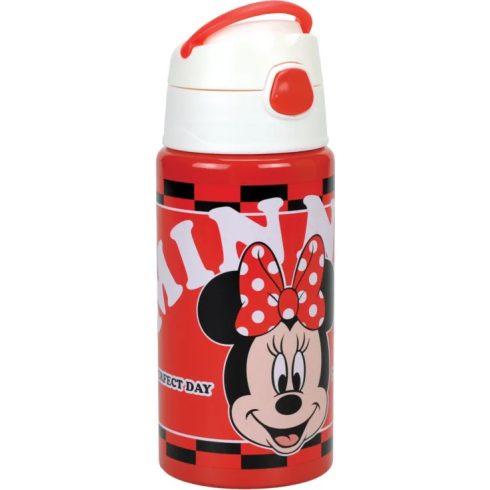 Disney Minnie Bloom alumínium szívószálas kulacs akasztóval 500 ml