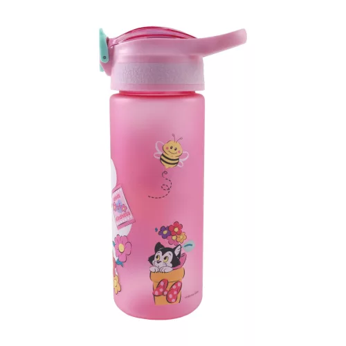Matná plastová fľaša na pitie Disney Minnie Kindness so slamkou, 600 ml