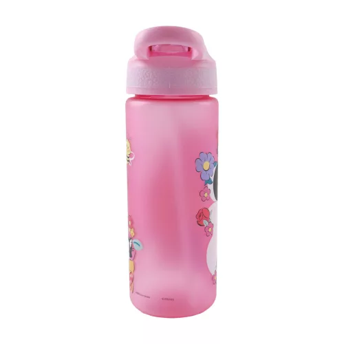 Matná plastová fľaša na pitie Disney Minnie Kindness so slamkou, 600 ml