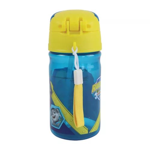 Plastová fľaša na pitie Paw Patrol Rubble so slamkou a vešiakom, 350 ml