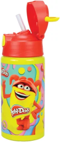 Play-Doh Hladká hliníková fľaša so slamkou a vešiakom 500 ml