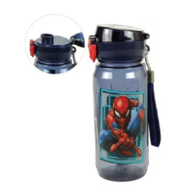 Plastová fľaša Spiderman World s vešiakom, 600 ml
