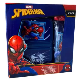   Spider-Man World of Web Sandwichbox + Aluminium-Wasserflasche Set